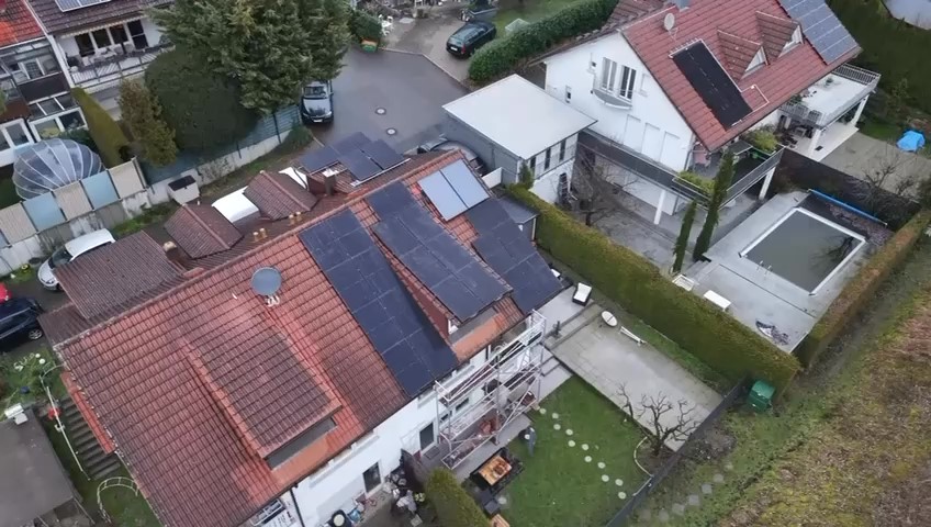 Solaranlage, Drohnenaufnahme